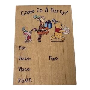 Vintage Disney Winnie the Pooh Invitation Rubber Stamp Tigger